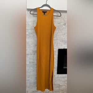 White House Black Market Mustard Maxi Dress